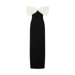 David Koma Colour Contrast Bow Detail Gown