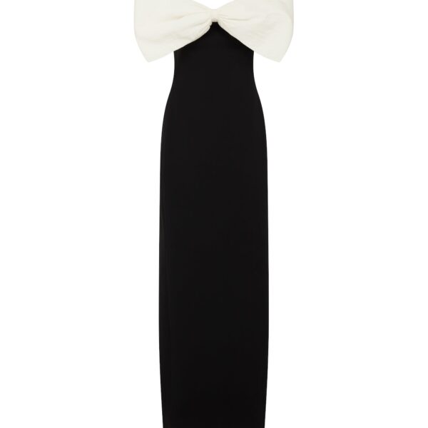 David Koma Colour Contrast Bow Detail Gown