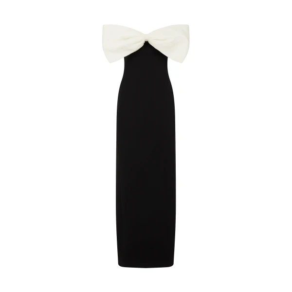 David Koma Colour Contrast Bow Detail Gown