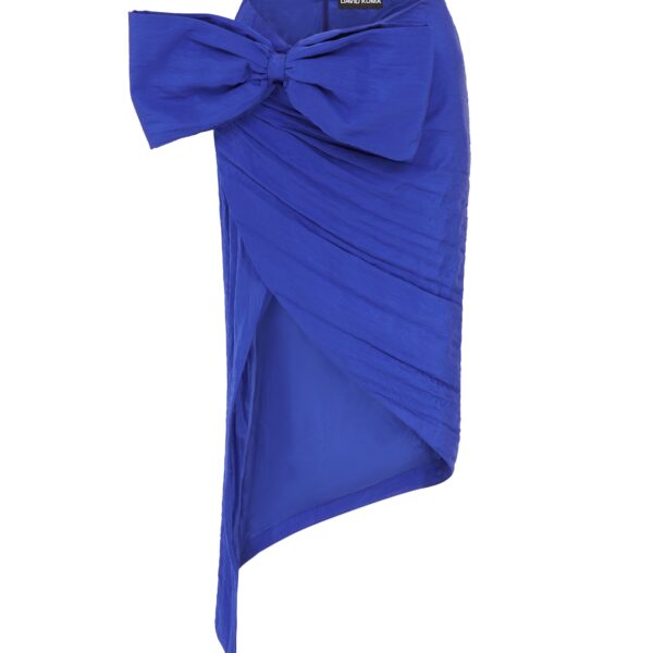David Koma Oversized Bow Detail Asymmetric Skirt