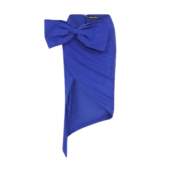 David Koma Oversized Bow Detail Asymmetric Skirt