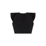 David Koma Oversized Bow Detail Crop Top
