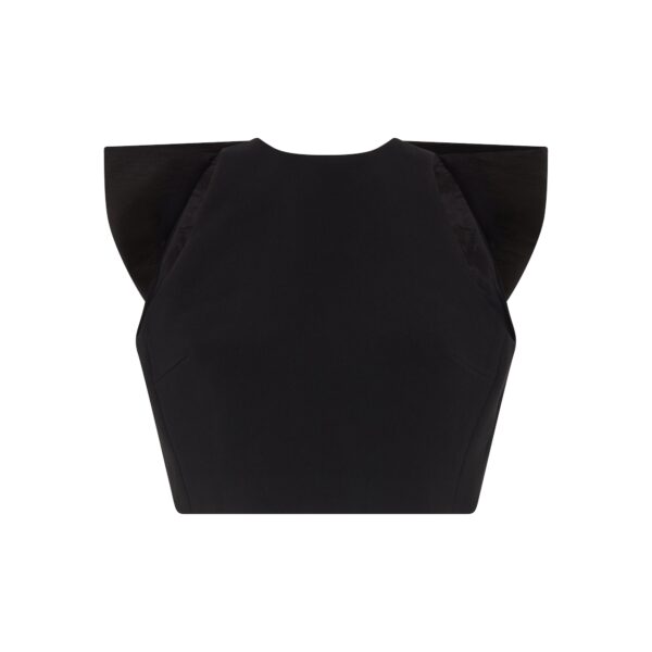 David Koma Oversized Bow Detail Crop Top