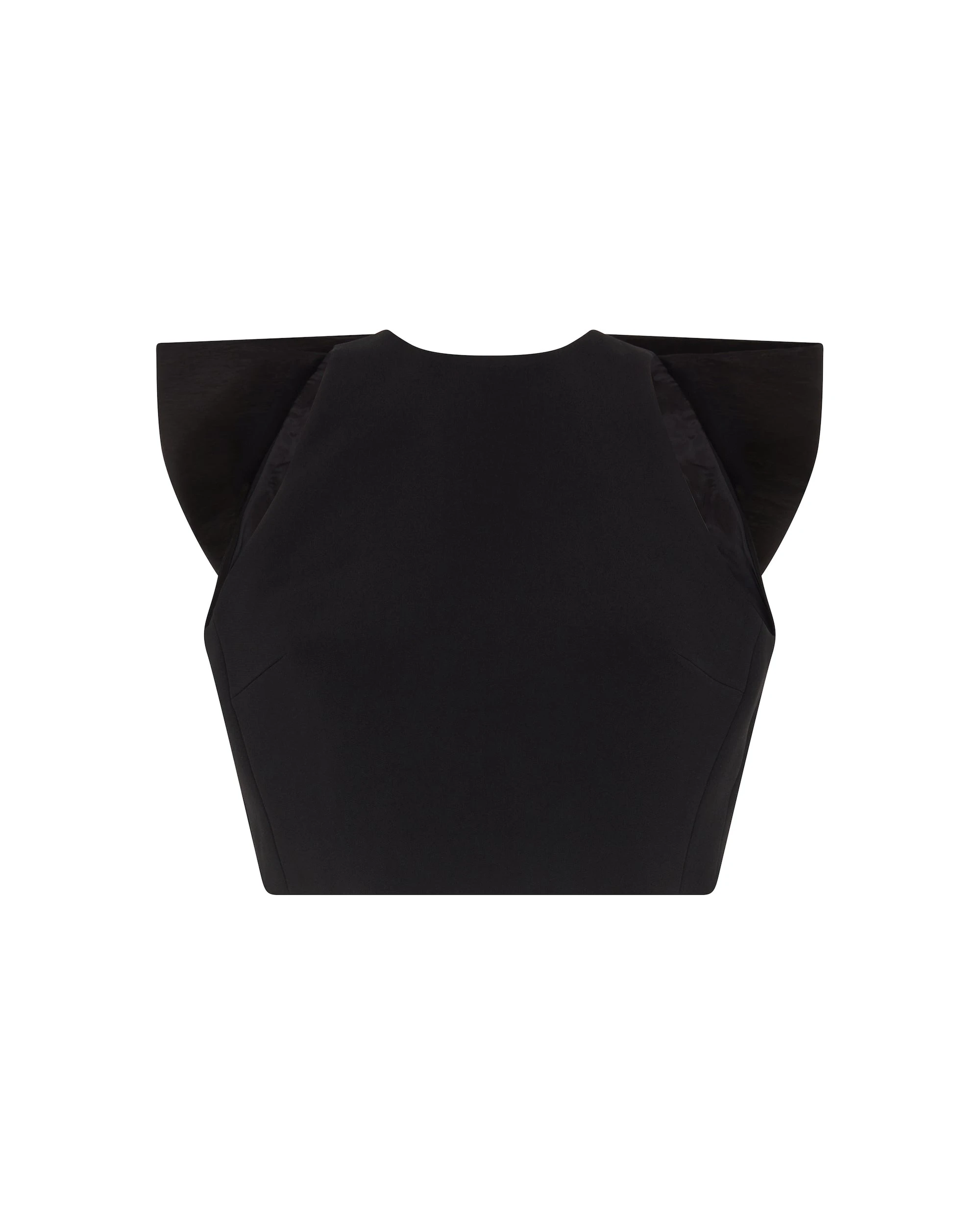 David Koma Oversized Bow Detail Crop Top David Koma Oversized Bow Detail Crop Top