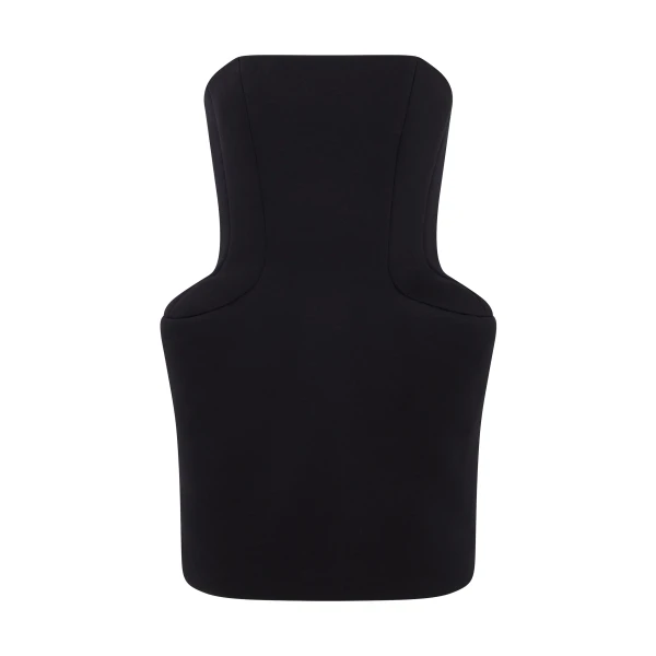David Koma Padded Hip Detail Strapless Mini Dress In Black