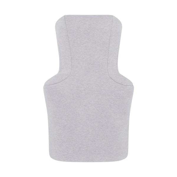 David Koma Padded Hip Detail Strapless Mini Dress In Grey