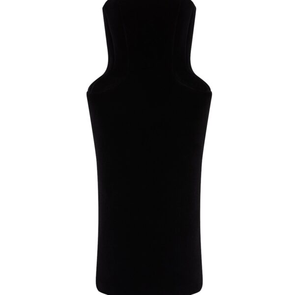 David Koma Padded Hip Velvet Midi Dress