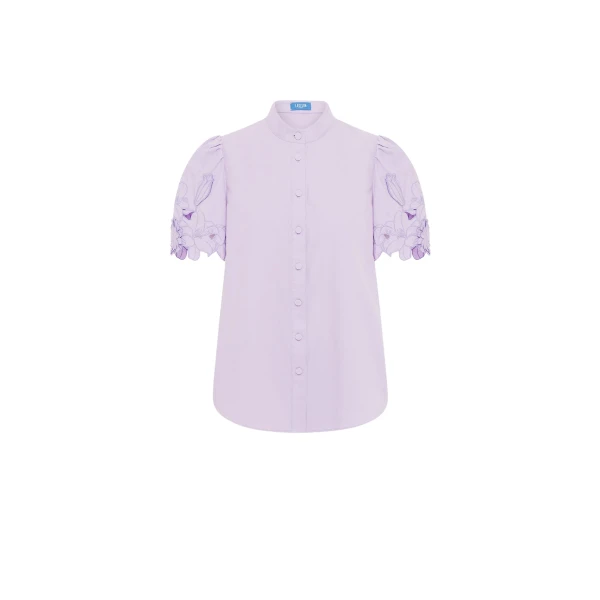 Leo Lin Lilac Tops luxury Clothing from Coveti Marketplace