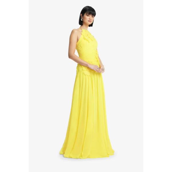 Full lining - Floral Appliqué Gown from Coveti