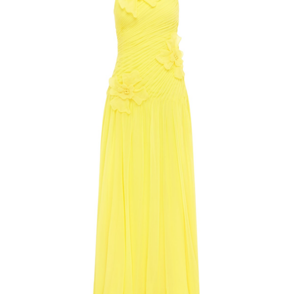 Leo Lin Yellow Dresses luxury Clothing from Coveti Marketplace