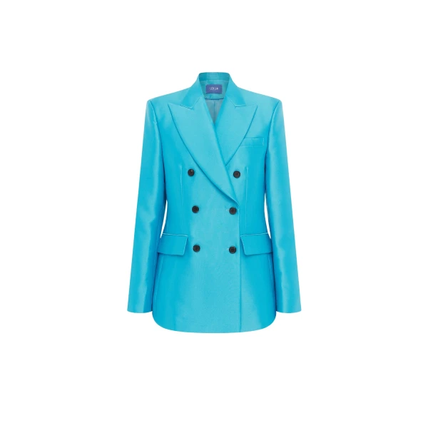 Leo Lin Blue Jackets luxury Clothing from Coveti Marketplace