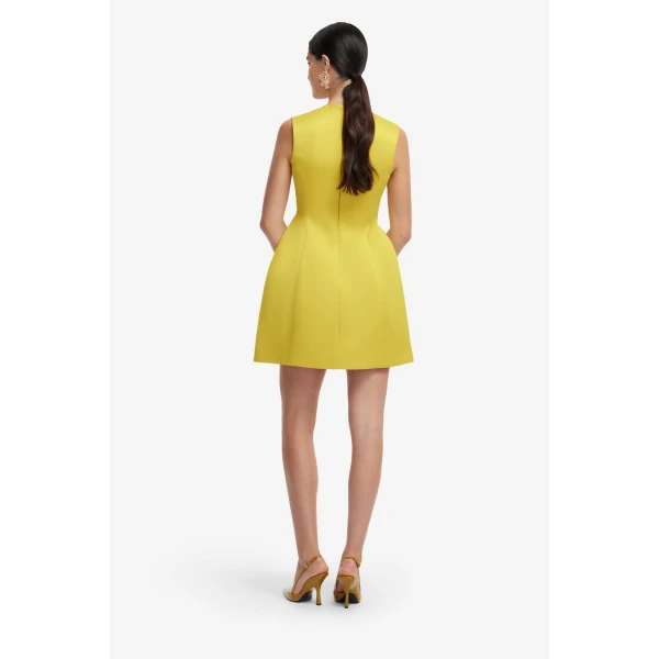 Leo Lin Yellow Dresses Premium sleeveless mini dress