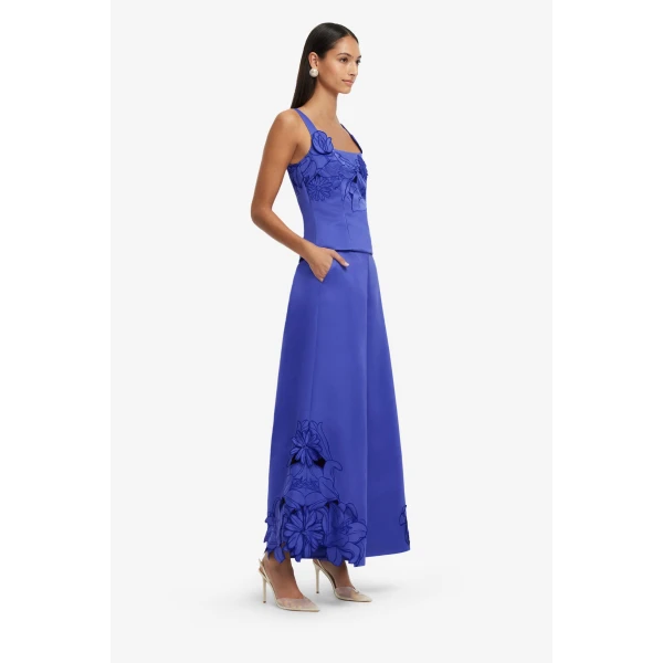 Leo Lin Purple Tops Premium appliqué top