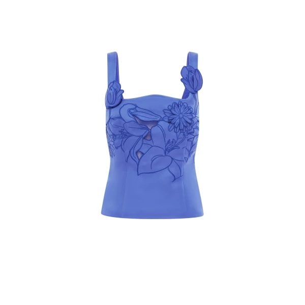 Leo Lin Purple Tops luxury Clothing from Coveti Marketplace