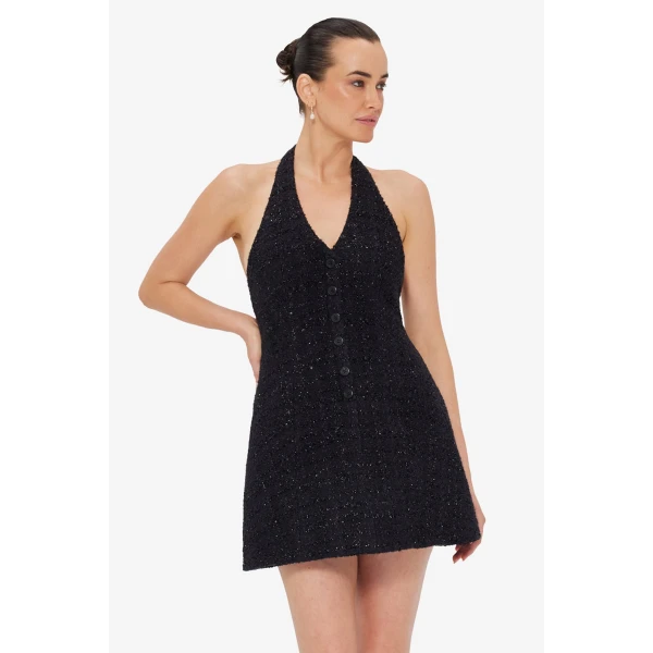 Leo Lin Jessie Halterneck Mini Dress, view 6