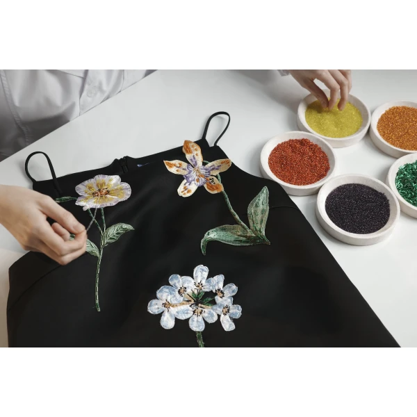 Leo Lin Leia Embroidered Mini Dress, view 4