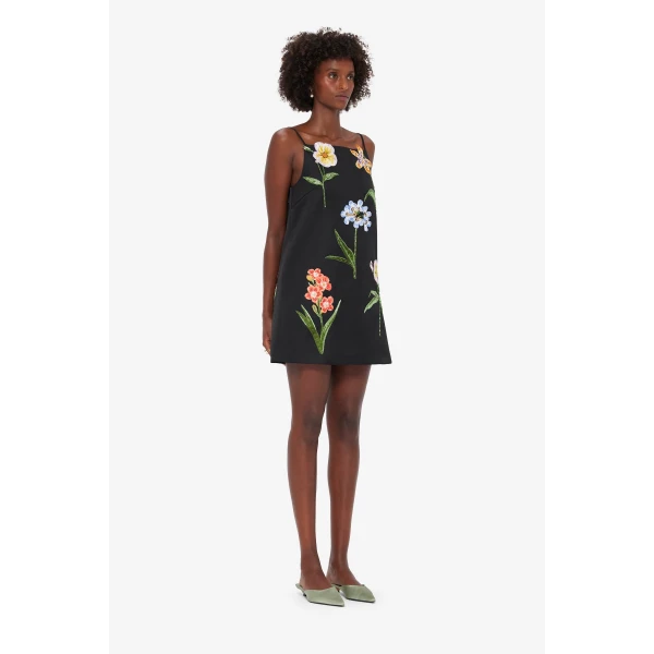 Leo Lin Leia Embroidered Mini Dress, view 6