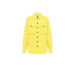 Leo Lin Yellow Tops luxury Clothing from Coveti Marketplace