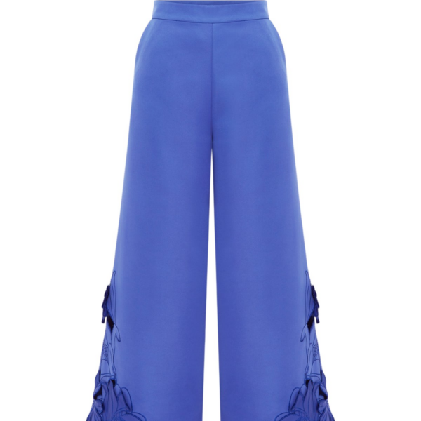 Leo Lin Purple Pants luxury Clothing from Coveti Marketplace