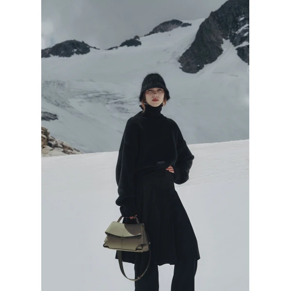 Polene Mokki Edition Textured Smoky Green Bag, view 2
