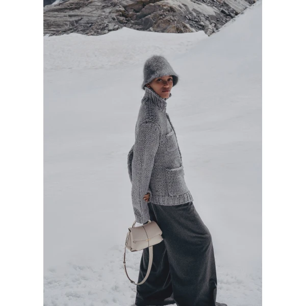 Polene Mokki Mini Edition Textured Mist Bag, view 2