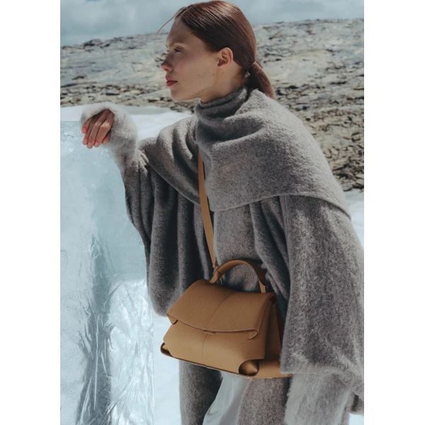 Polene Mokki Edition Textured Ocher Bag, view 3