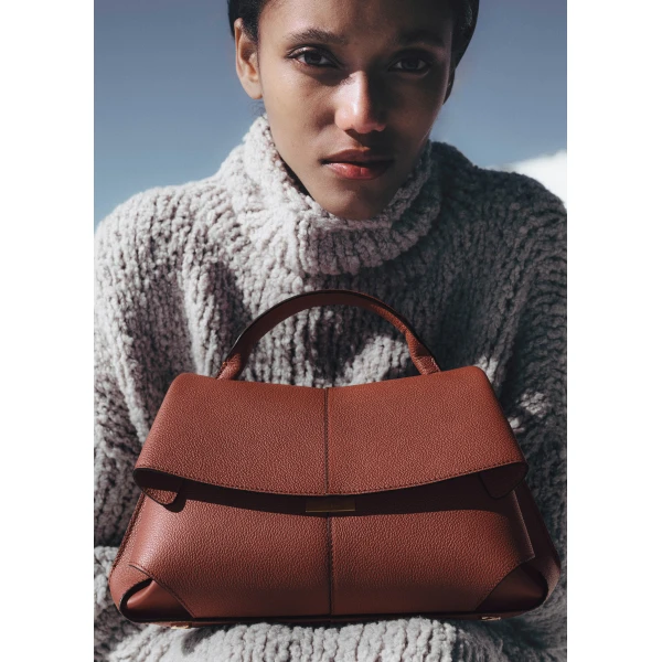 Polene Mokki Edition Textured Red Clay Bag, view 3