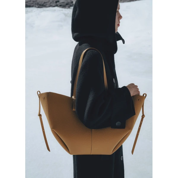 Polene Cyme Edition Textured Ocher Bag, view 3