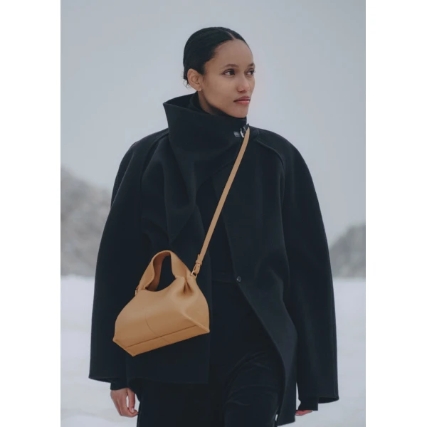 Polene Numéro Neuf Mini Edition Textured Ocher Bag, view 4