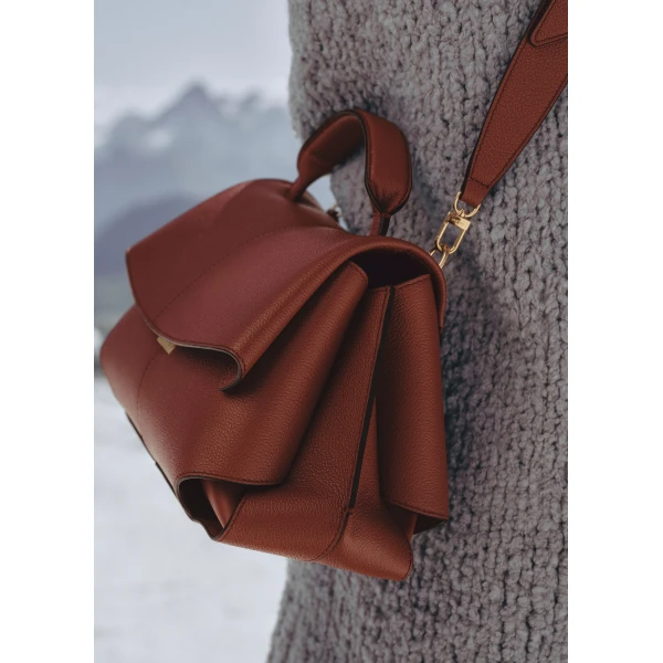 Polene Mokki Edition Textured Red Clay Bag, view 4