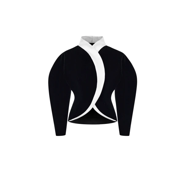 Rasario Satin Jacket – couture evening dress
