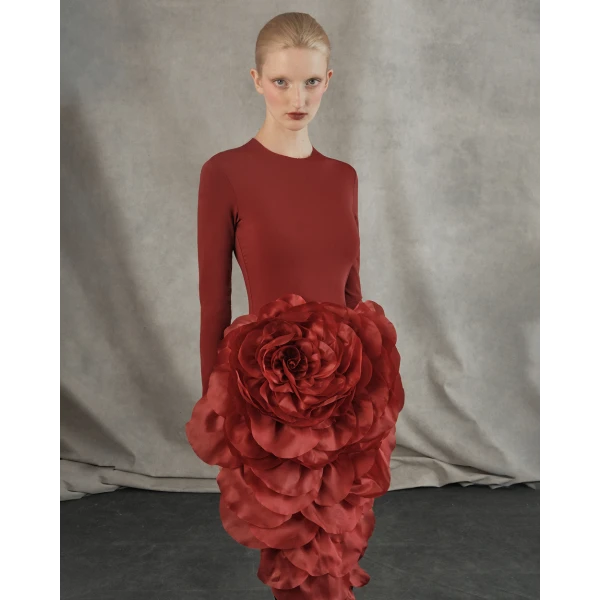 Rasario Midi Dress – couture evening dress