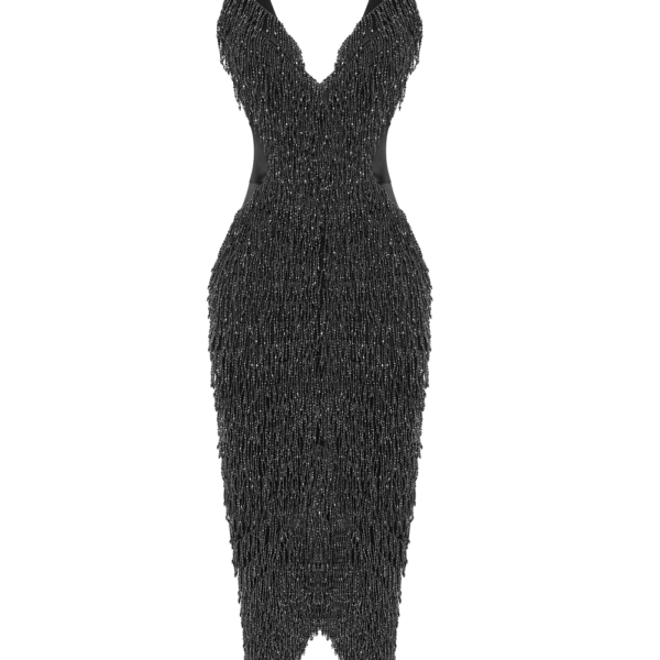 Rasario Midi Dress – couture evening dress