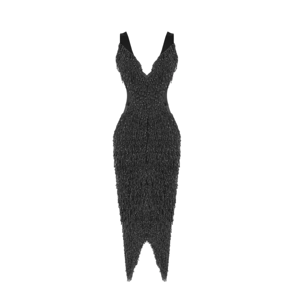 Rasario Midi Dress – couture evening dress