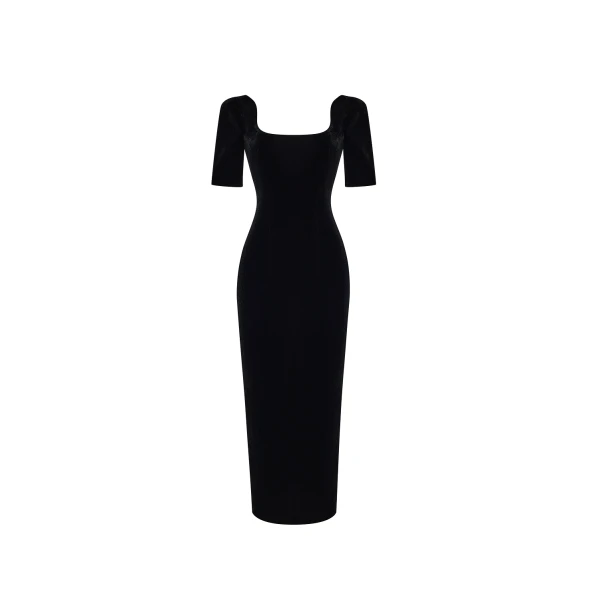 Rasario Midi Dress – couture evening dress
