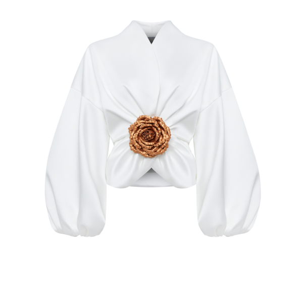 Rasario Satin Jacket – couture evening dress