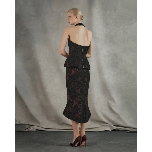 Rasario Midi Dress – couture evening dress