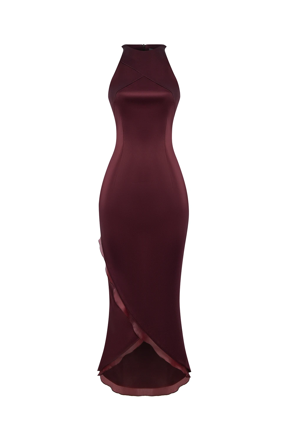 Rasario Satin And Silk Organza Midi Dress Rasario Midi Dress – couture evening dress