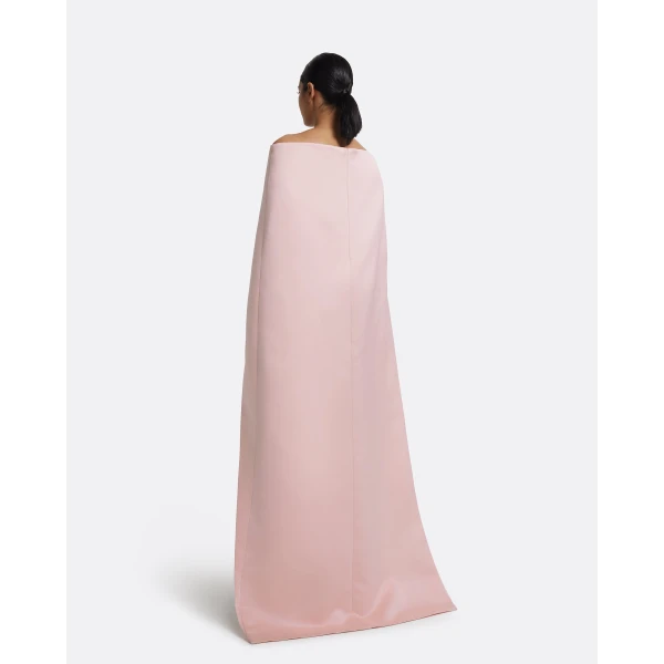 Safiyaa Azrael Long Dress & Maddox Harness in Lotus Bloom With Black Pearl, view 3