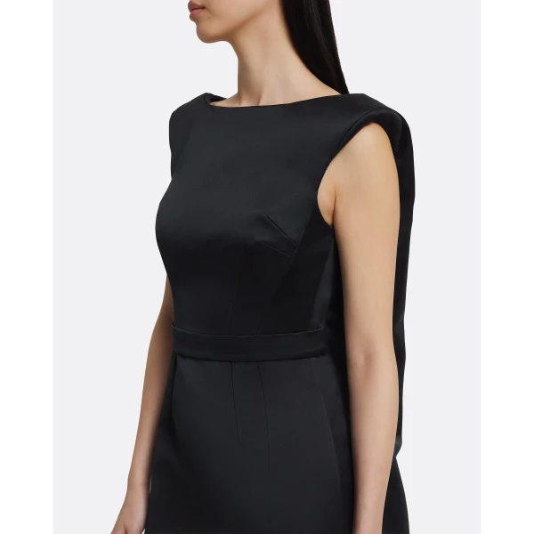 Safiyaa Erica Long Dress in Black, view 4