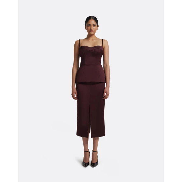 Safiyaa Kaori Top in Wine, view 3