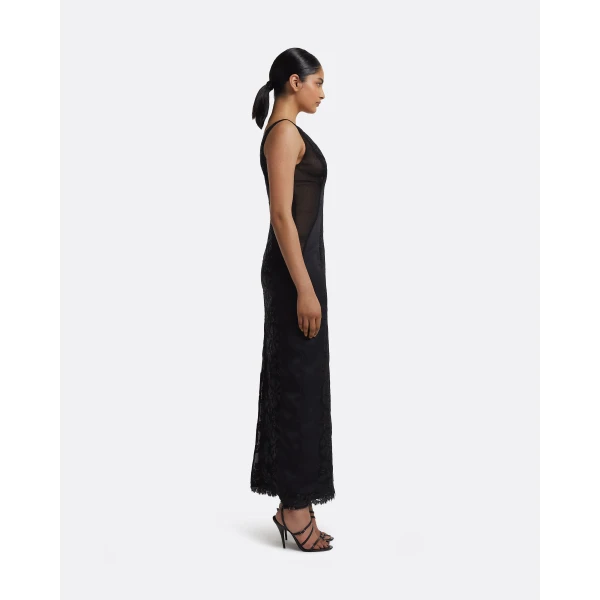 Safiyaa Kaya Midi Dress in Black, view 5