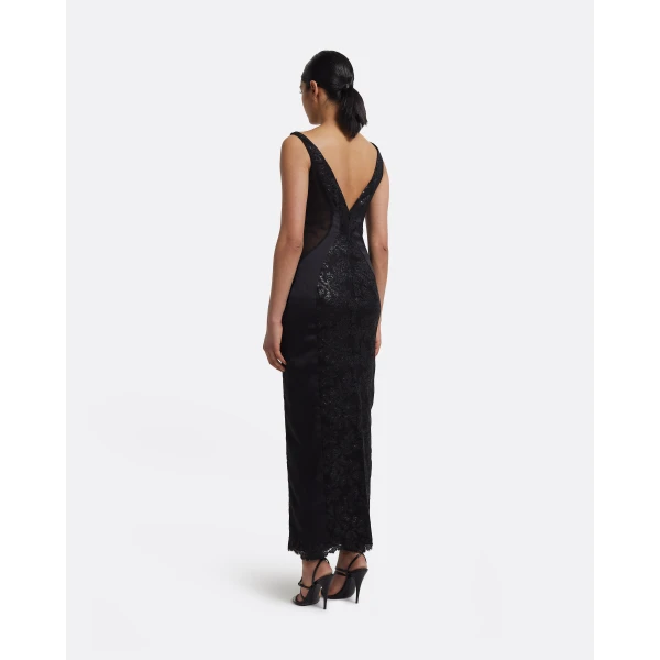 Safiyaa Kaya Midi Dress in Black, view 6