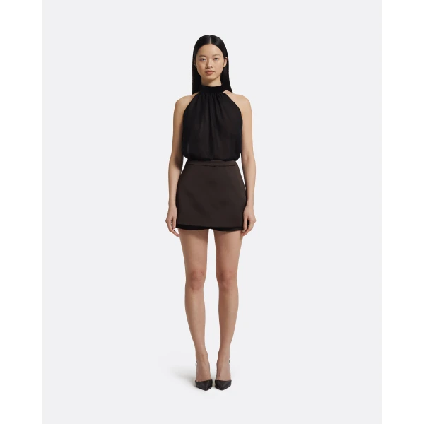 Safiyaa Matilda Skirt in Peat Brown, view 2