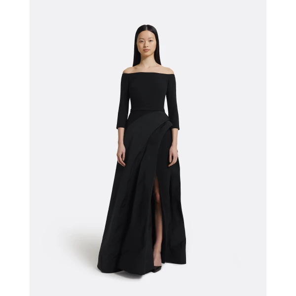 Safiyaa Nila Long Dress in Black, view 2