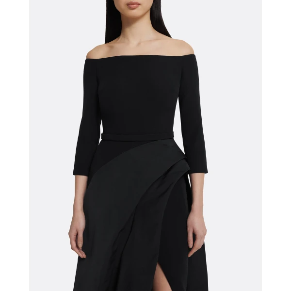 Safiyaa Nila Long Dress in Black, view 4