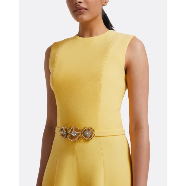 Safiyaa Okimi Dress in Aspen Gold with Aspen Gold, view 4
