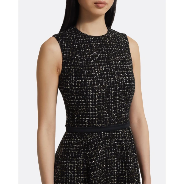 Safiyaa Okimi Dress in Black & Gold, view 4