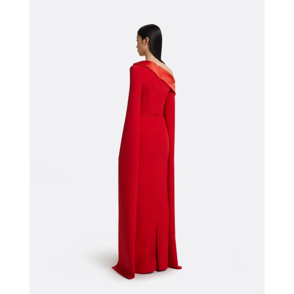 Safiyaa Rinoa Long Dress in Cherry Red, view 3
