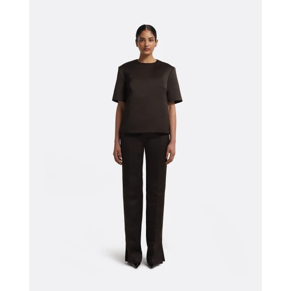 Safiyaa Sayuri Top in Peat Brown, view 3